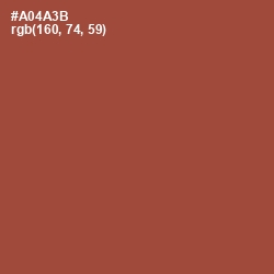 #A04A3B - Medium Carmine Color Image