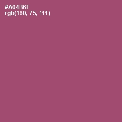 #A04B6F - Hippie Pink Color Image