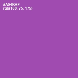 #A04BAF - Wisteria Color Image