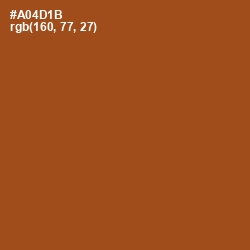 #A04D1B - Fiery Orange Color Image