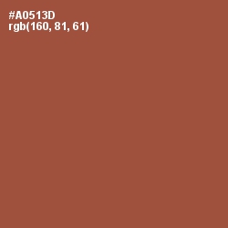 #A0513D - Brown Rust Color Image