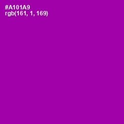 #A101A9 - Violet Eggplant Color Image