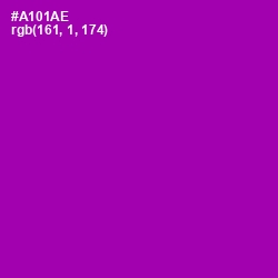 #A101AE - Violet Eggplant Color Image