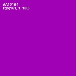 #A101B4 - Violet Eggplant Color Image