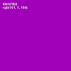 #A101B8 - Violet Eggplant Color Image