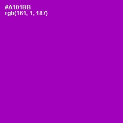 #A101BB - Violet Eggplant Color Image