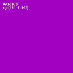 #A101C0 - Electric Violet Color Image