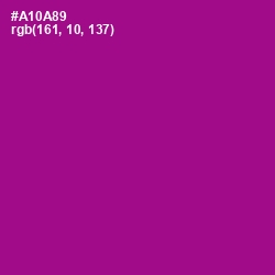 #A10A89 - Violet Eggplant Color Image