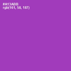 #A13ABB - Violet Eggplant Color Image