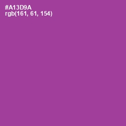 #A13D9A - Medium Red Violet Color Image