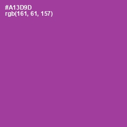 #A13D9D - Medium Red Violet Color Image