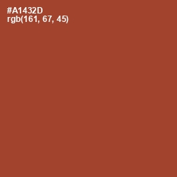 #A1432D - Medium Carmine Color Image