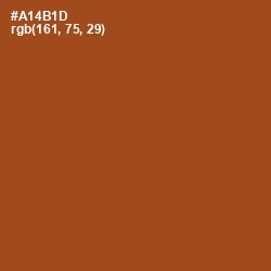 #A14B1D - Fiery Orange Color Image