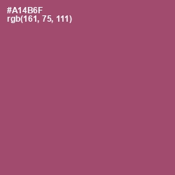 #A14B6F - Hippie Pink Color Image