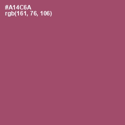 #A14C6A - Hippie Pink Color Image