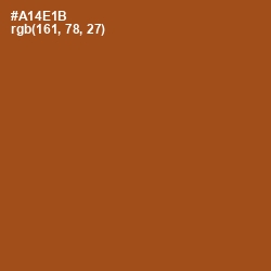 #A14E1B - Fiery Orange Color Image
