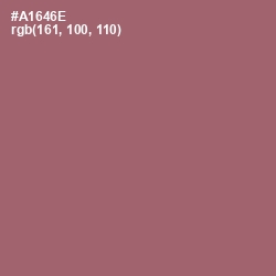 #A1646E - Coral Tree Color Image