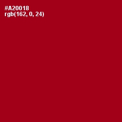 #A20018 - Bright Red Color Image