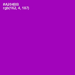 #A204BB - Violet Eggplant Color Image