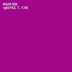#A2078B - Violet Eggplant Color Image