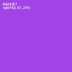 #A243E7 - Amethyst Color Image
