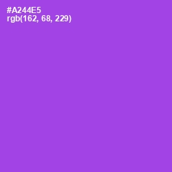 #A244E5 - Amethyst Color Image