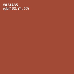 #A24A35 - Medium Carmine Color Image