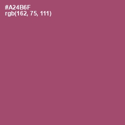 #A24B6F - Hippie Pink Color Image