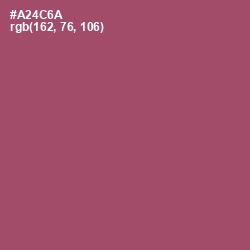 #A24C6A - Hippie Pink Color Image