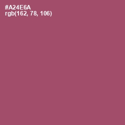 #A24E6A - Hippie Pink Color Image