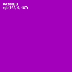 #A300BB - Violet Eggplant Color Image