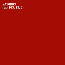 #A30D03 - Bright Red Color Image