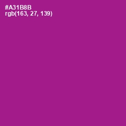 #A31B8B - Violet Eggplant Color Image