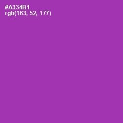 #A334B1 - Violet Eggplant Color Image