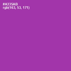 #A335AB - Violet Eggplant Color Image