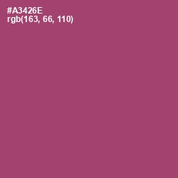 #A3426E - Hippie Pink Color Image