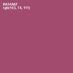 #A34A6F - Hippie Pink Color Image