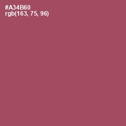 #A34B60 - Hippie Pink Color Image