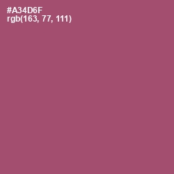 #A34D6F - Hippie Pink Color Image