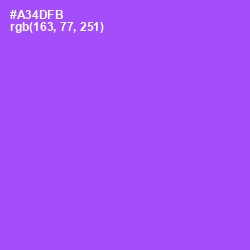 #A34DFB - Medium Purple Color Image