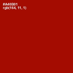 #A40B01 - Bright Red Color Image