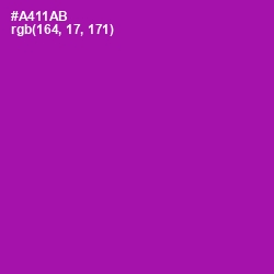 #A411AB - Violet Eggplant Color Image
