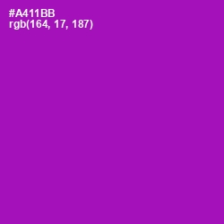 #A411BB - Violet Eggplant Color Image