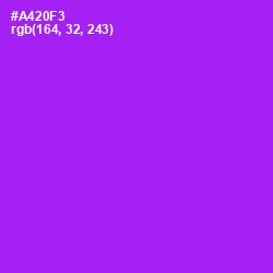 #A420F3 - Electric Violet Color Image