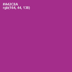 #A42C8A - Medium Red Violet Color Image