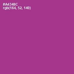 #A4348C - Medium Red Violet Color Image