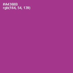 #A4368B - Medium Red Violet Color Image