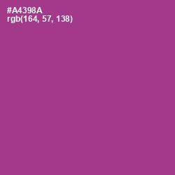 #A4398A - Medium Red Violet Color Image