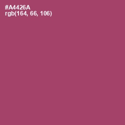 #A4426A - Hippie Pink Color Image