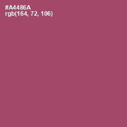 #A4486A - Hippie Pink Color Image
